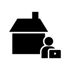 work from home icon or logo isolated sign symbol vector illustration - high quality black style vector icons
