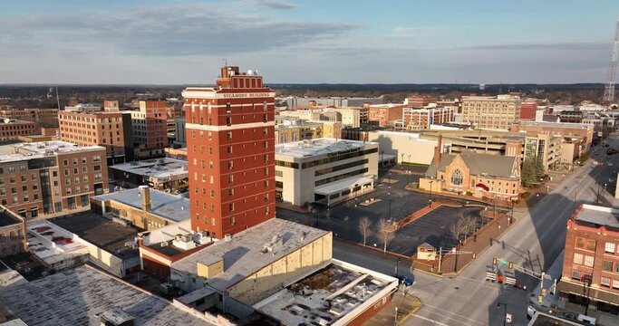 Architecture and Downtown City Center Terre Haute Indiana USA