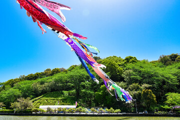 大空を泳ぐこいのぼり