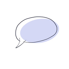 hand-drawn blue bubble chat illustration suitable for icon, illustration, graphical asset, animation icon, thumbnail icon.