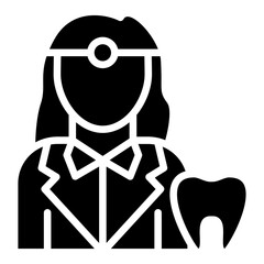 Vector Design Female Dentist Icon Style