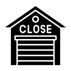 Warehouse Closed Icon Style