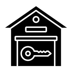 Warehouse Key Icon Style