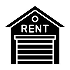 Warehouse Rental Icon Style