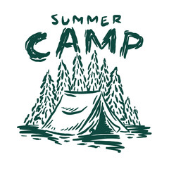 vector logo icon illustration about camping