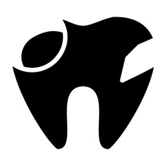 Vector Design Broken Tooth Icon Style