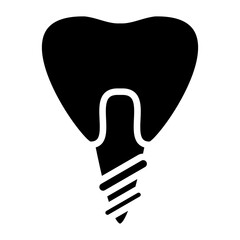 Vector Design Dental Implant Icon Style