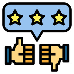 rating filled outline icon style