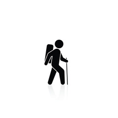 Hiking icon isolated vector graphics