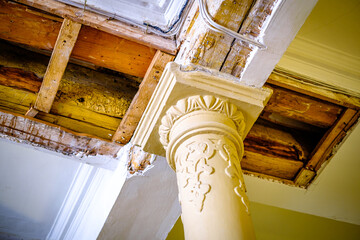 old columns at a historic building