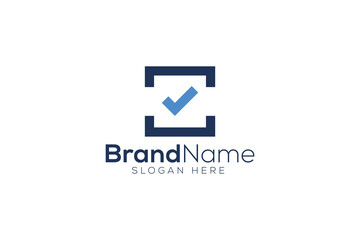 Done checkmark icon logo design template