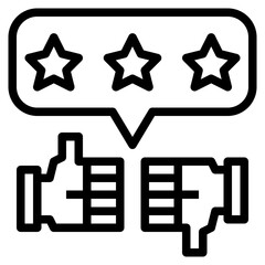 rating line icon style