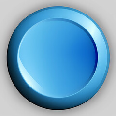 Blue 3d button isolated