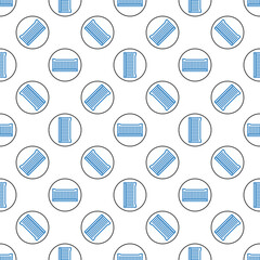 Container inside Circle vector International Shipping line seamless pattern