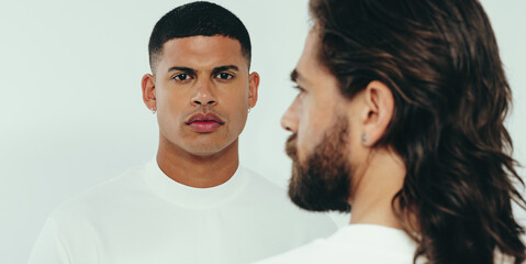 Male diversity and beauty: Grooming personified in a studio