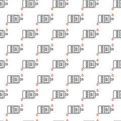 Obraz premium Glucose Meter vector concept thin line seamless pattern