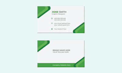 Modern corporate business card design vector set.