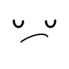 Doodle cute emotion face.	
