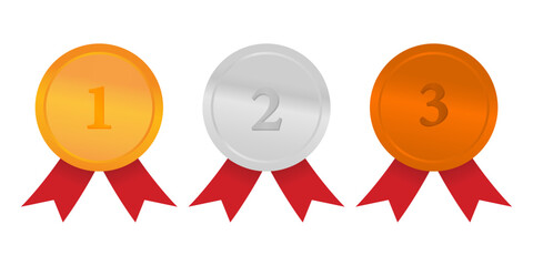 realistic champion medal illustration design