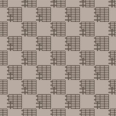 Roof Installation vector concept line seamless pattern