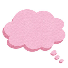 Watercolor pink speech bubble.	
