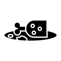 Cooked Ham Icon Style