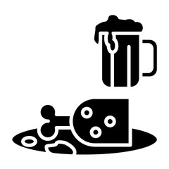 Food and Beer Icon Style