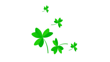 St Patrick's day Fresh green clover leaves png banner design. St. Patrick's Day irish celebration