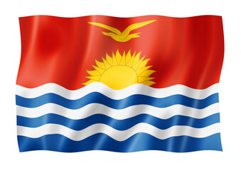 Kiribati flag isolated on white