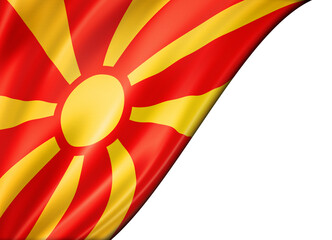 Macedonian flag isolated on white banner