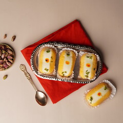 Traditional Indian Bengali Sweets Chum Chum 