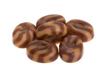 creamy lollipop candy isolated