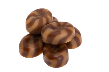 creamy lollipop candy isolated