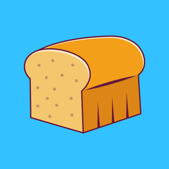 Free vector bread food cartoon vector icon illustration food icon concept isolated 
