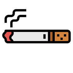 cigarette filled outline icon style