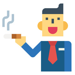 smoking flat icon style