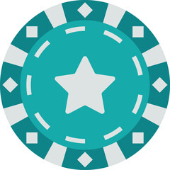 Obraz premium Casino Chips Flat