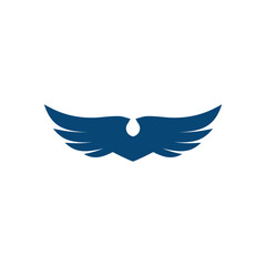 airplane bird wing logo strong wings icon