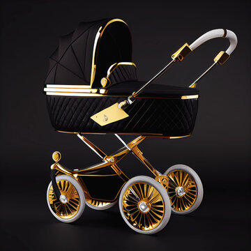 Luxury Baby Stroller created with Generative AI Technology