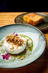 Baked Camembert or Brie  with nuts