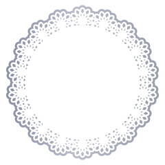 銀色風の線だけの円形レースのフレーム素材