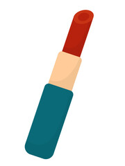 Red lipstick. Isolated on a white background. Simple flat vector illustration.