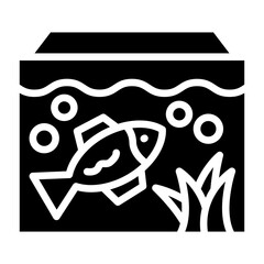 Vector Design Fish Tank Icon Style