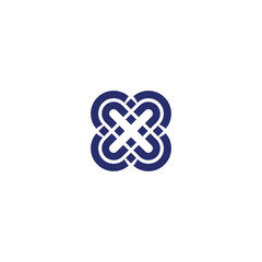 four corners luck icon logo simple luck symbol