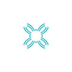 Obraz premium four corners luck icon logo simple luck symbol