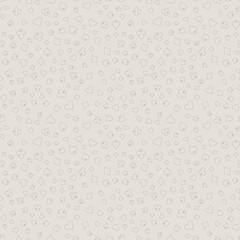 Symbols of Suits Card Seamless Pattern Background. Gambling hand drawn.