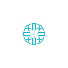 round simple icon logo for textile