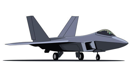 US F22 raptor stealth jet fighter illustration