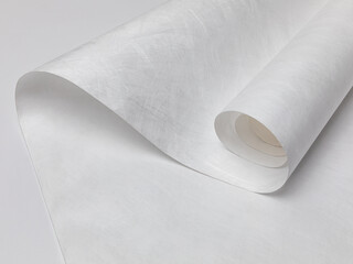 White wrapping paper of Tyvek, mock up, template, waterproof material.
