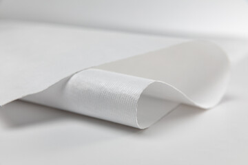 White wrapping paper of Tyvek, mock up, template, waterproof material.